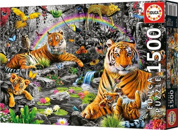 Puzzelwereld legpuzzel educa 19563 stralende jungle 1500 stukjes d1