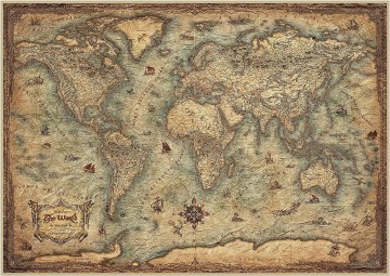 Puzzelwereld legpuzzel educa 19567 planisfeer 3000 stukjes p