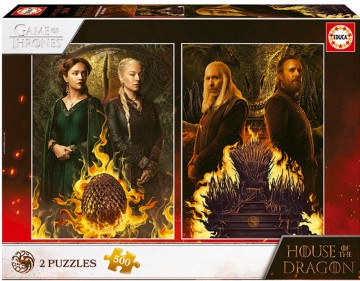 Puzzelwereld legpuzzel educa 19573 house of the dragon 2x500 stukjes d