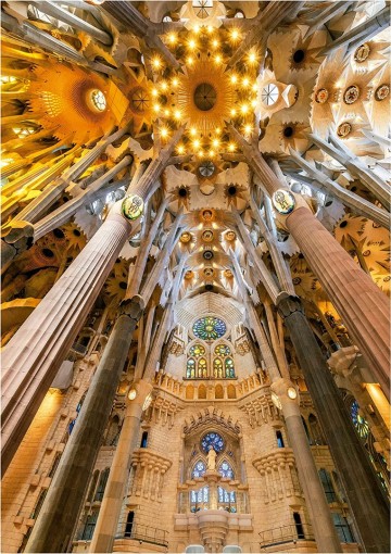Puzzelwereld legpuzzel educa 19614 interieur van de sagrada familia  1000 stukjes p