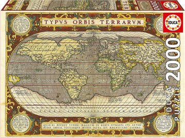 Puzzelwereld legpuzzel educa 19620 planisfeer 2000 stukjes d