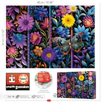 Puzzelwereld legpuzzel educa 19909 badda bloom 500 stukjes d1