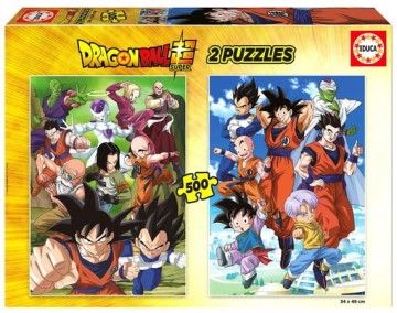 Puzzelwereld legpuzzel educa 19915 dragonball 2x500 stukjes f