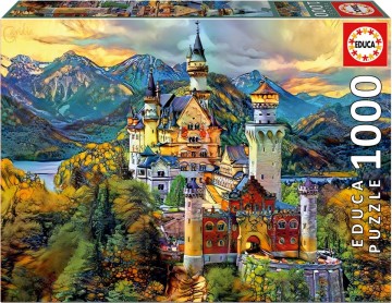 Puzzelwereld legpuzzel educa 19933 kasteel neuschwanstein 1000 stukjes f