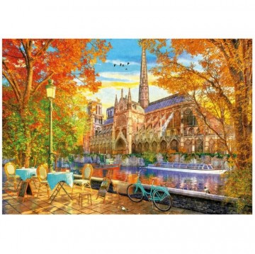 Puzzelwereld legpuzzel educa 19936 herfst bij de notre dame 1000 stukjes p