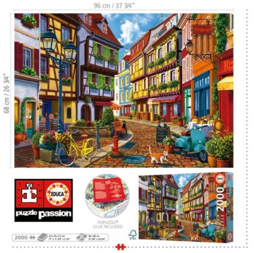 Puzzelwereld legpuzzel educa 19945 stralende straat 2000 stukjes d
