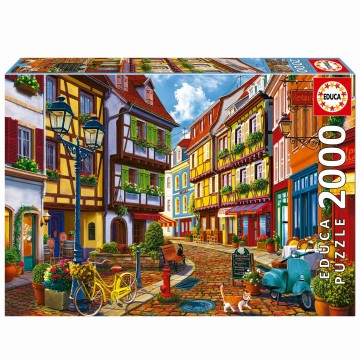 Puzzelwereld legpuzzel educa 19945 stralende straat 2000 stukjes f