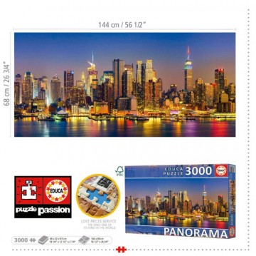 Puzzelwereld legpuzzel educa 19948 new york skyline panorama 3000 stukjes d