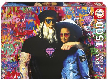 Puzzelwereld legpuzzel educa 20181 leo en lisa tv boy 1500 stukjes f