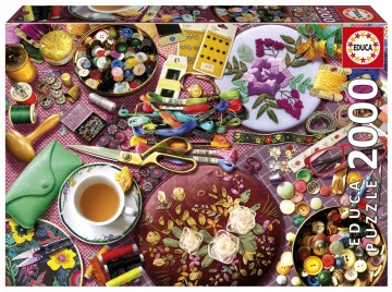 Puzzelwereld legpuzzel educa 20263 naaitafel 2000 stukjes f