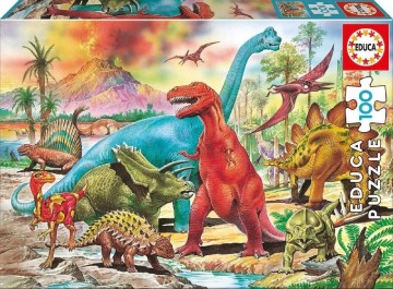 Puzzelwereld legpuzzel educa dino 100 stukjes 13179