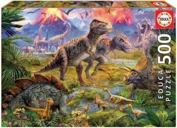 Puzzelwereld legpuzzel educa dinosaurus ontmoeting 500 stukjes 15969 f