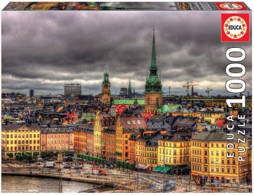 Puzzelwereld legpuzzel educa gezicht over stockholm 1000 stukjes 17664 f