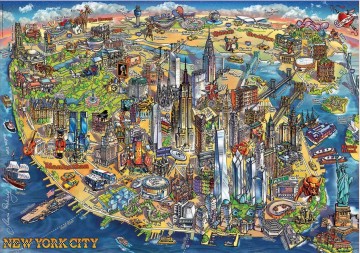 Puzzelwereld legpuzzel educa kaart van new york 500 stukjes 18453 p