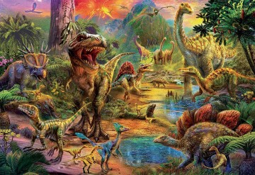 Puzzelwereld legpuzzel educa land van de dinosaurussen 1000 stukjes 17655 p