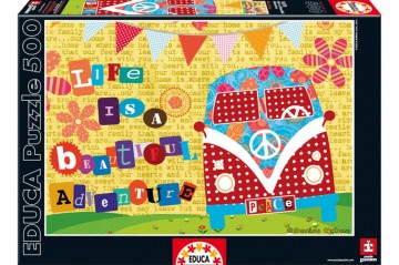 Puzzelwereld legpuzzel educa life is a beautifull adventure 500 stukjes 16278 f