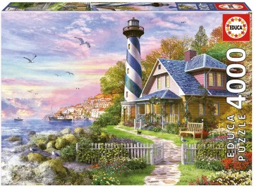 Puzzelwereld legpuzzel educa lighthouse at rock bay 4000 stukjes 17677 f