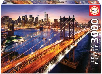 Puzzelwereld legpuzzel educa manhattan bij zonsopgang 3000 stukjes 18508 f