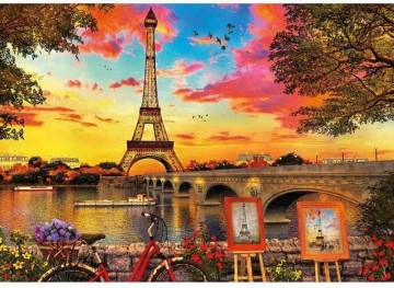 Puzzelwereld legpuzzel educa sunset in paris 3000 stukjes 17675 p