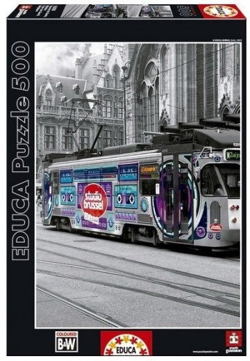 Puzzelwereld legpuzzel educa tram de gand belgie 500 stukjes 16358 f