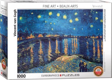 Puzzelwereld legpuzzel eurographics   5708 the starry night over the rhone  1000 stukjes l