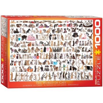 Puzzelwereld legpuzzel eurographics  0580 1000 kattenwereld 1000 stukjes l