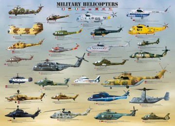 Puzzelwereld legpuzzel eurographics 0088 leger helicopters 500 xl stukjes p