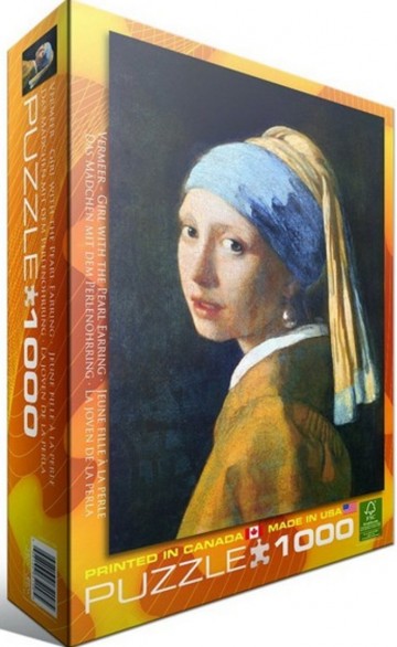 Puzzelwereld legpuzzel eurographics 5158 vermeer johannes het meisje met de parel 1665 1000 stukjes d