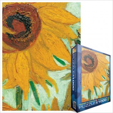 Puzzelwereld legpuzzel eurographics 5429 vincent van gogh zonnenbloemen detail 1000 stukjes o   kopie