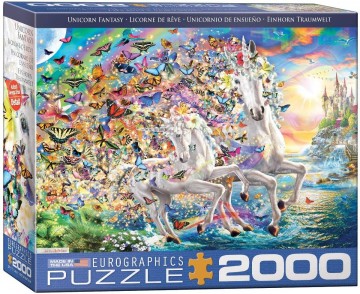 Puzzelwereld legpuzzel eurographics 5551 unicorn fantasy 2000 stukjes d