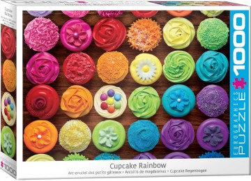 Puzzelwereld legpuzzel eurographics 5625 cupcake regenboog 1000 stukjes d