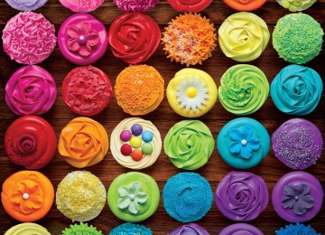 Puzzelwereld legpuzzel eurographics 5625 cupcake regenboog 1000 stukjes p