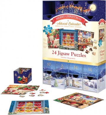 Puzzelwereld legpuzzel eurographics 5735 advent 24x50 50 stukjes d