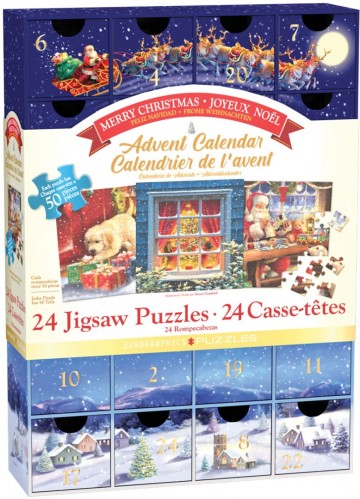 Puzzelwereld legpuzzel eurographics 5735 advent 24x50 50 stukjes l