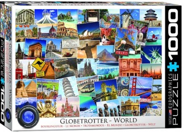 Puzzelwereld legpuzzel eurographics 751 world globetrotter 1000 stukjes