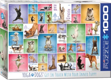 Puzzelwereld legpuzzel eurographics 954 yoga dogs 1000 stukjes d