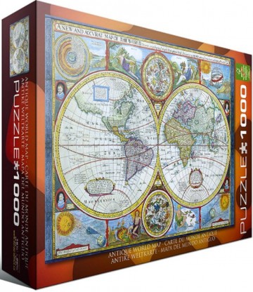 Puzzelwereld legpuzzel eurographics 2006 antieke wereldkaart 1 1000 stukjes L