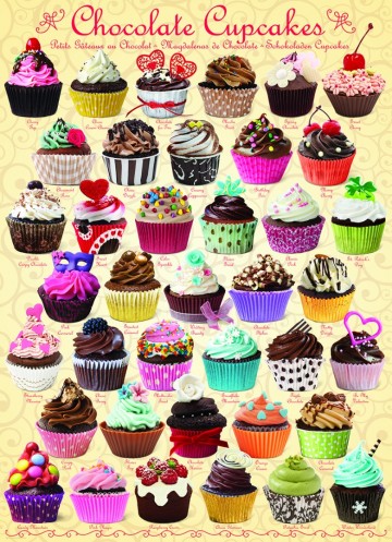 Puzzelwereld legpuzzel eurographics 0587 chocolade cupcakes 1000 stukjes P