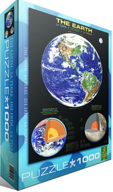 Puzzelwereld legpuzzel eurographics de aarde 1000 stukjes d