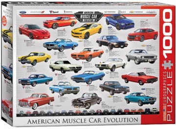 Puzzelwereld legpuzzel eurographics 0682 amerikaanse klassieke auto's 1000 stukjes L