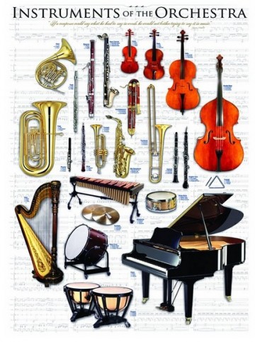 Puzzelwereld legpuzzel eurographics 1410 muziekinstrumenten 1000 stukjes P