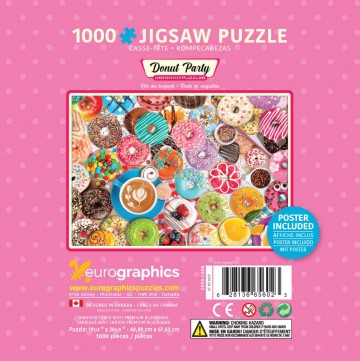 Puzzelwereld legpuzzel eurograpics 5602m donut feestje 1000 stukjes a