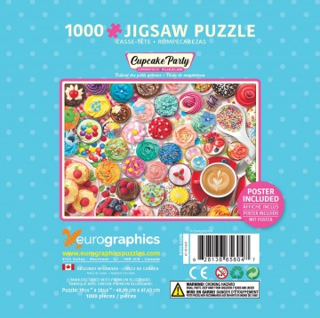 Puzzelwereld legpuzzel eurograpics 5604m cupcake feest 1000 stukjes a
