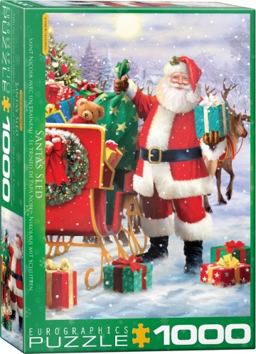 Puzzelwereld legpuzzel eurograpics 5639 de slee van santa 1000 stukjes d