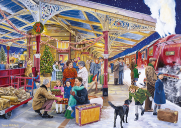 Puzzelwereld legpuzzel falcon de luxe 11266 coming home for christmas 1000 stukjes P