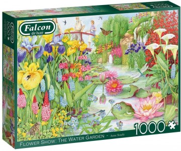 Puzzelwereld legpuzzel falcon de luxe 11282 flower show the water garden 1000 stukjes L