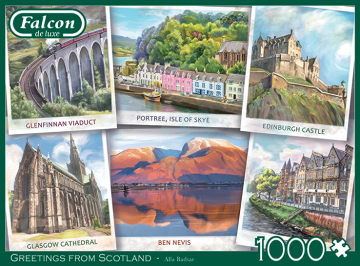 Puzzelwereld legpuzzel falcon de luxe 11325 greetings from scotland 1000 stukjes F
