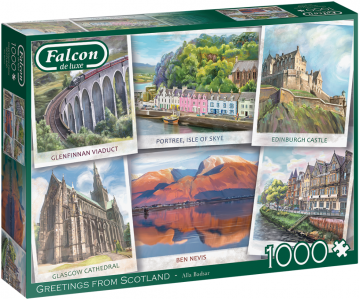 Puzzelwereld legpuzzel falcon de luxe 11325 greetings from scotland 1000 stukjes l