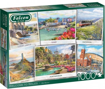 Puzzelwereld legpuzzel falcon de luxe welcome to wales 1000 stukjes L