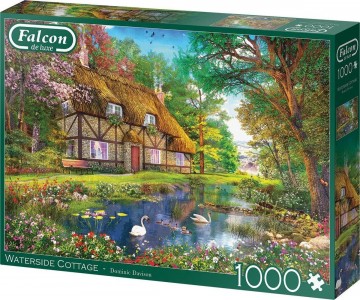 Puzzelwereld legpuzzel falcon de luxe 11350 waterside cottage  1000 stukjes l